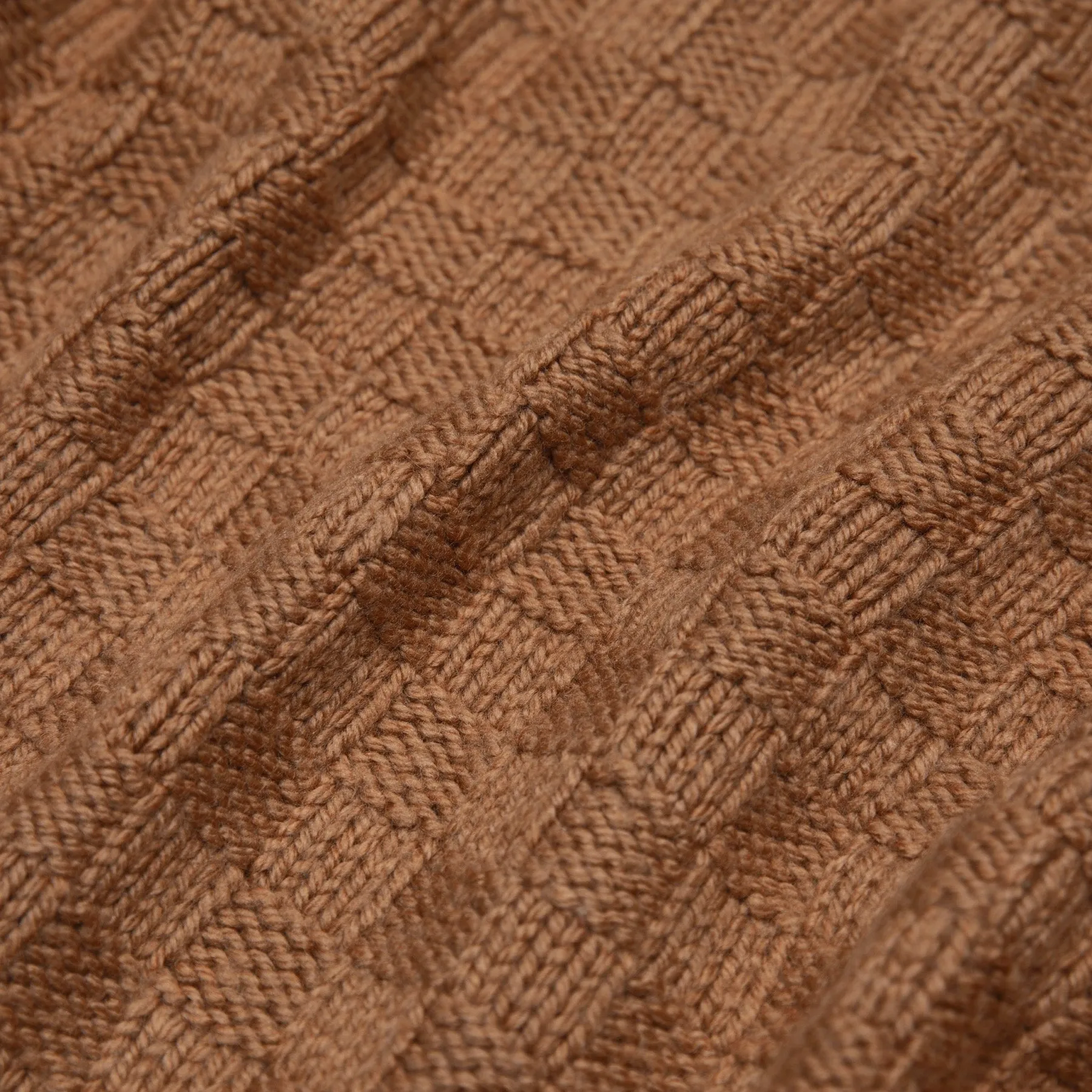 Basketweave Stitch Yak Wool Raglan Pullover