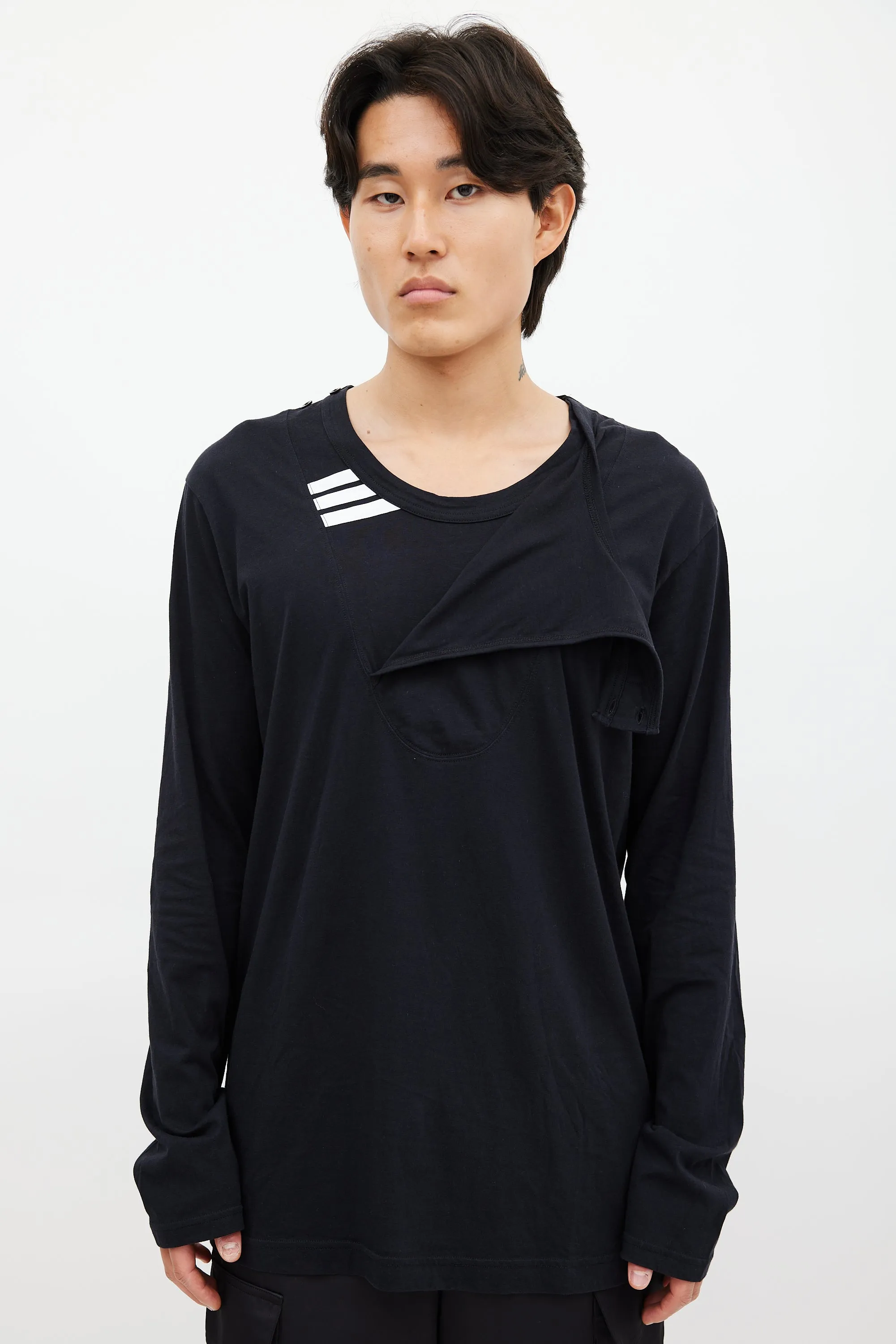 Black & White Asymmetrical Top