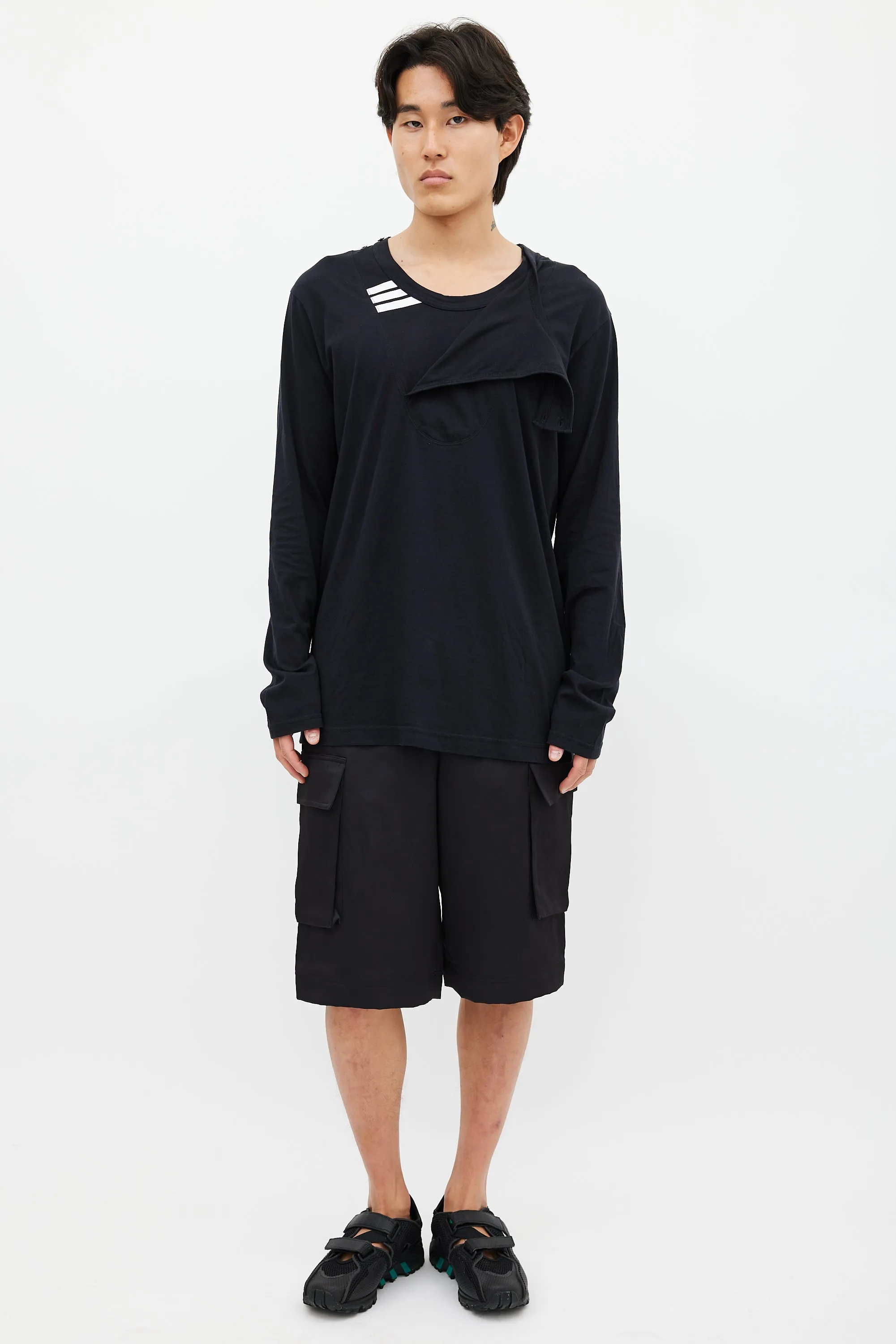 Black & White Asymmetrical Top