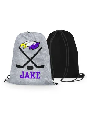 Drawstring Bag - Red Wing Hockey - Personalized