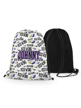 Drawstring Bag - Red Wing Repeating Logo - Personalized