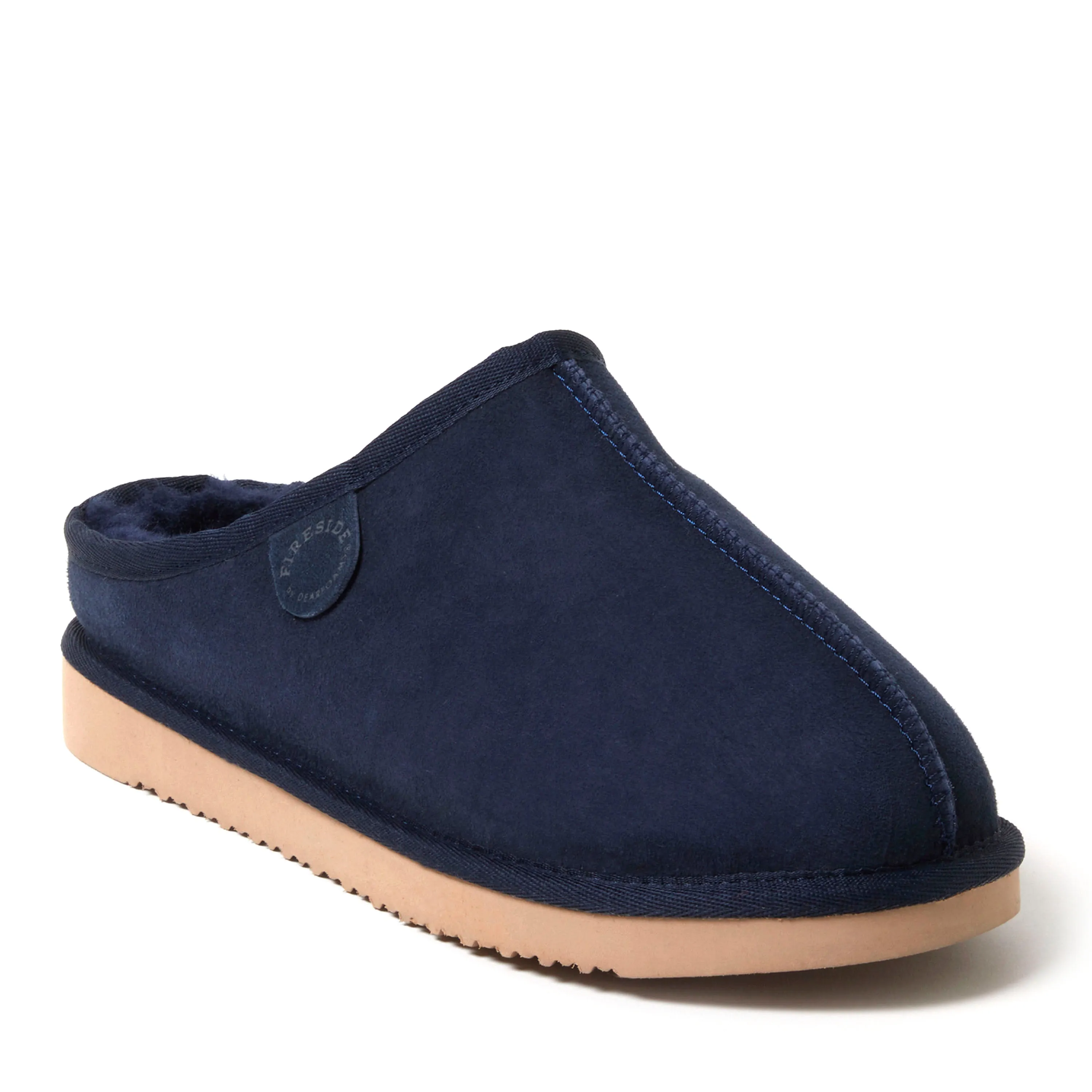Fireside By Dearfoams Men's Grafton Genuine Shearling Clog Slipper
