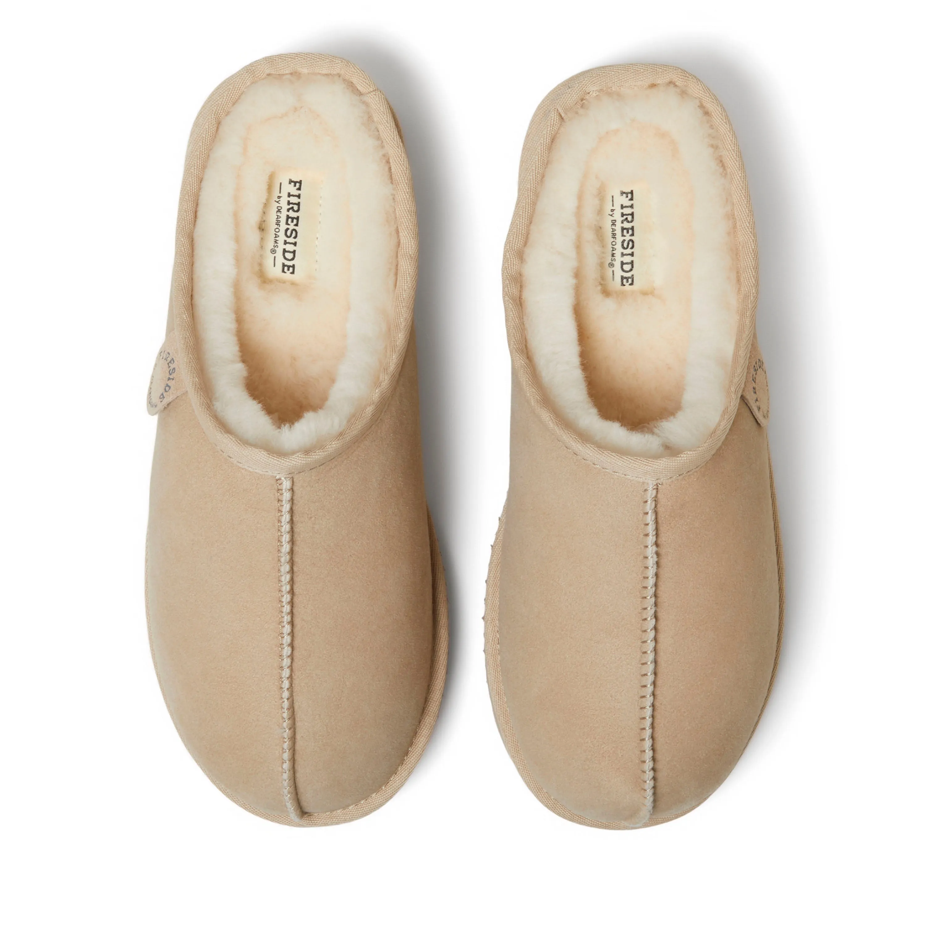 Fireside By Dearfoams Men's Grafton Genuine Shearling Clog Slipper