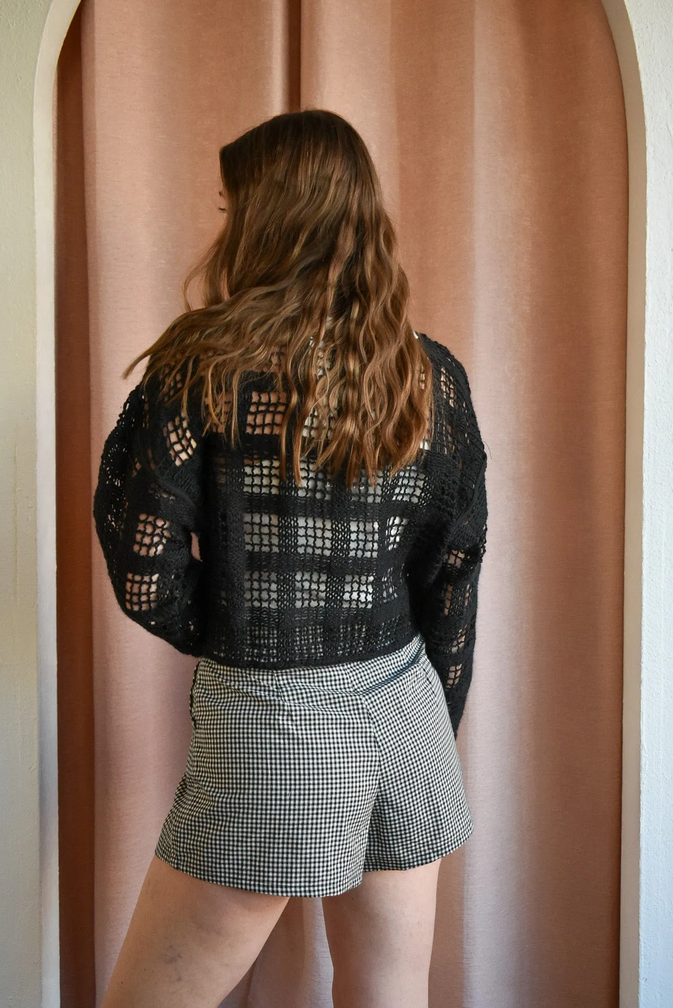 Lena Black Loose Knit Sweater