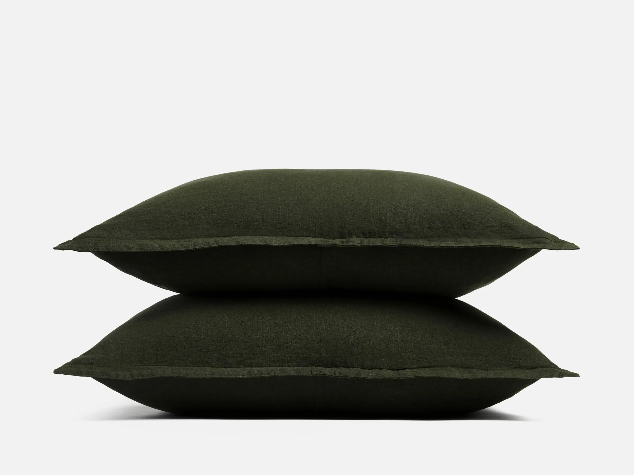 Linen Sham Set (Evergreen)