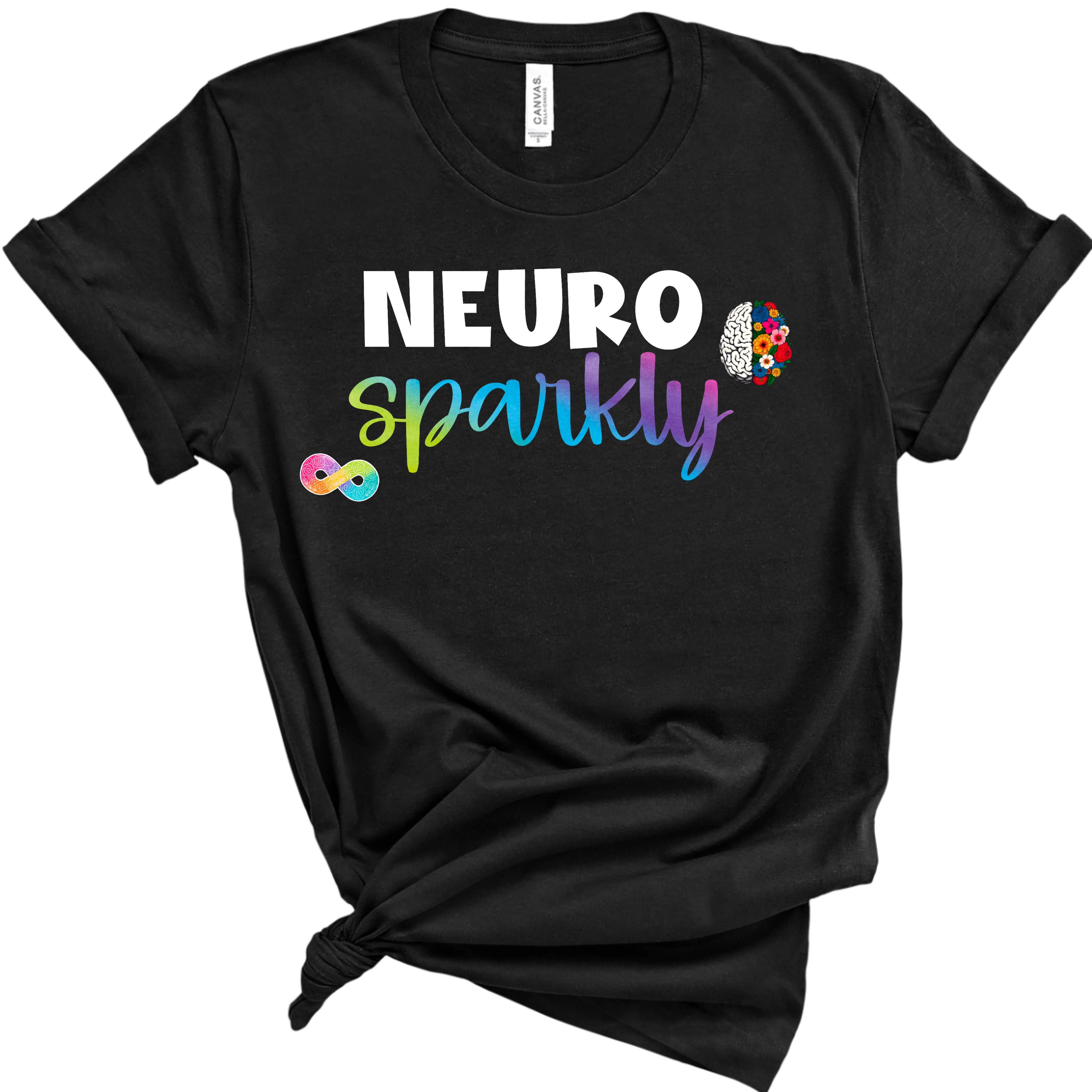 Neurospicy and Neurosparkly shirts