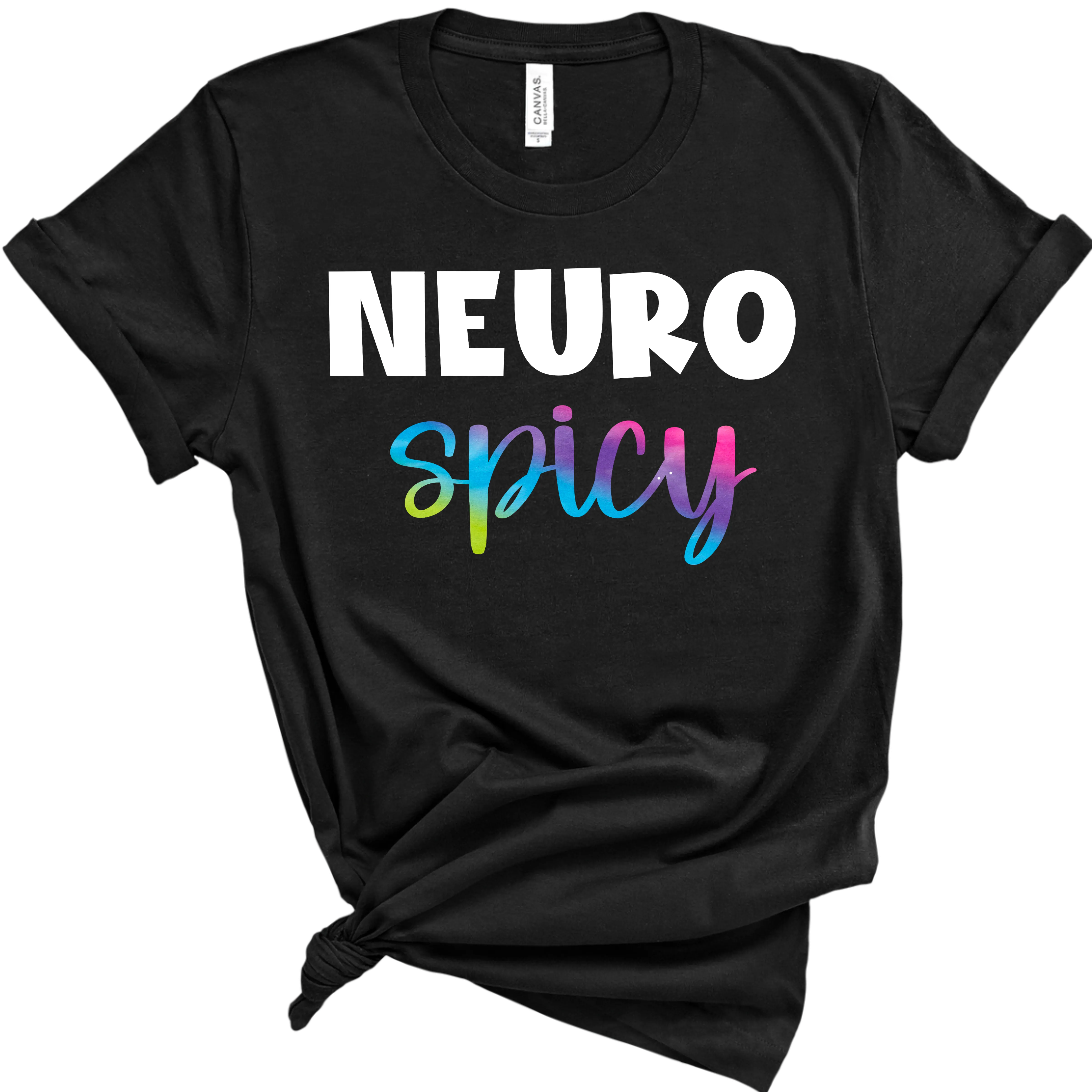 Neurospicy and Neurosparkly shirts