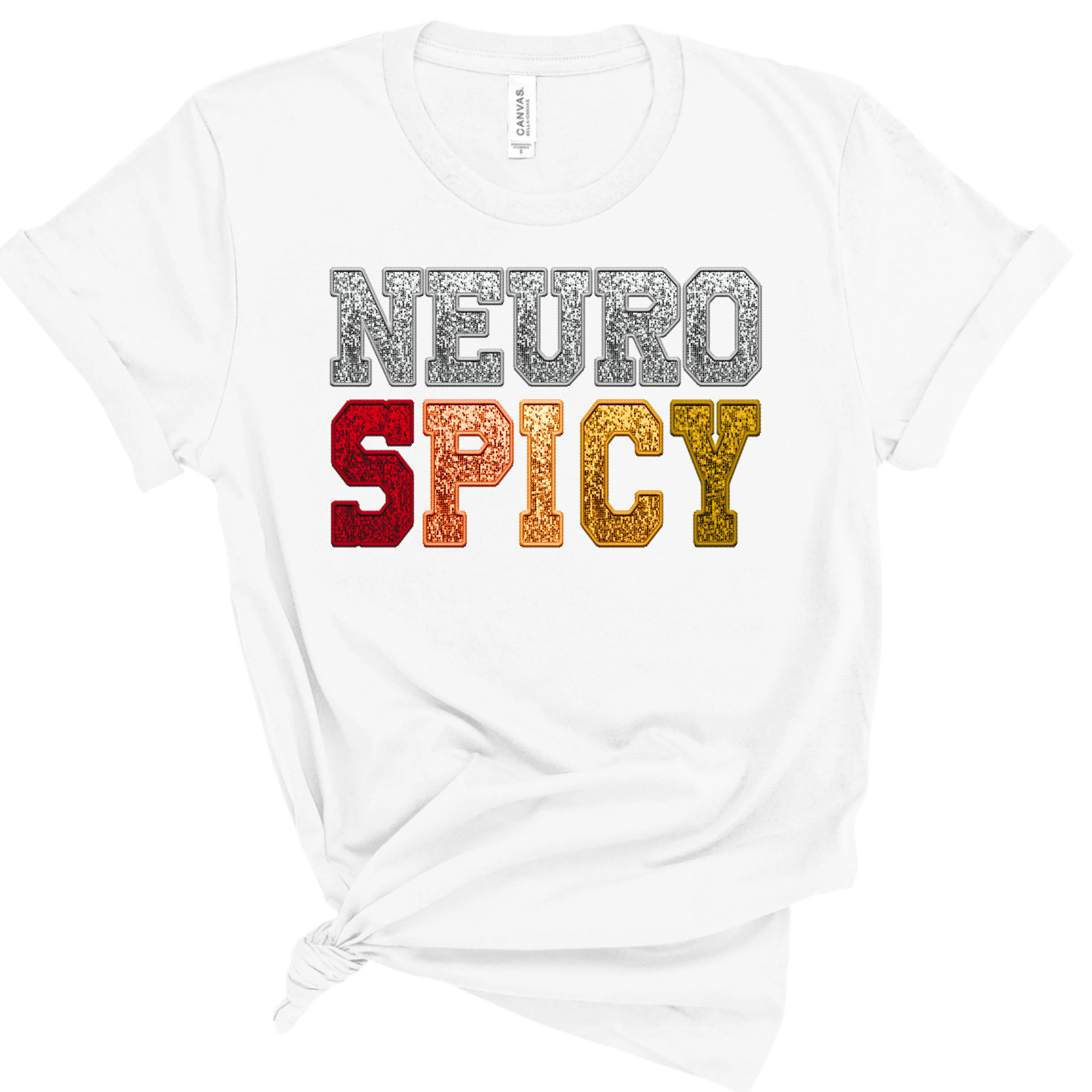 Neurospicy and Neurosparkly shirts