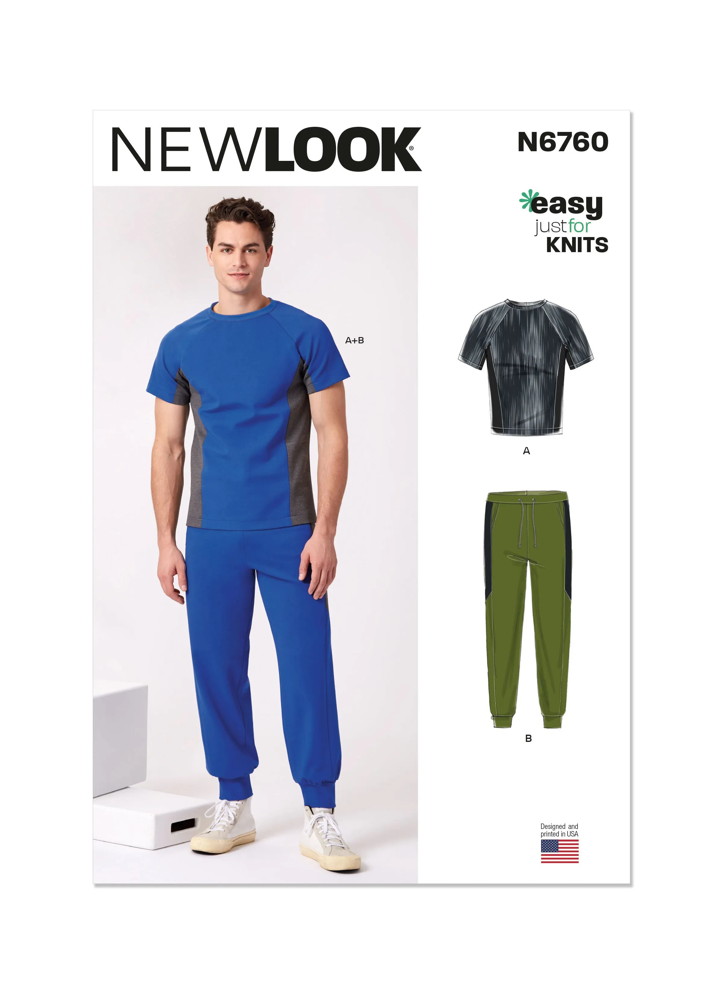 New Look Sewing Pattern N6760 - Men's Knit Top and Pants