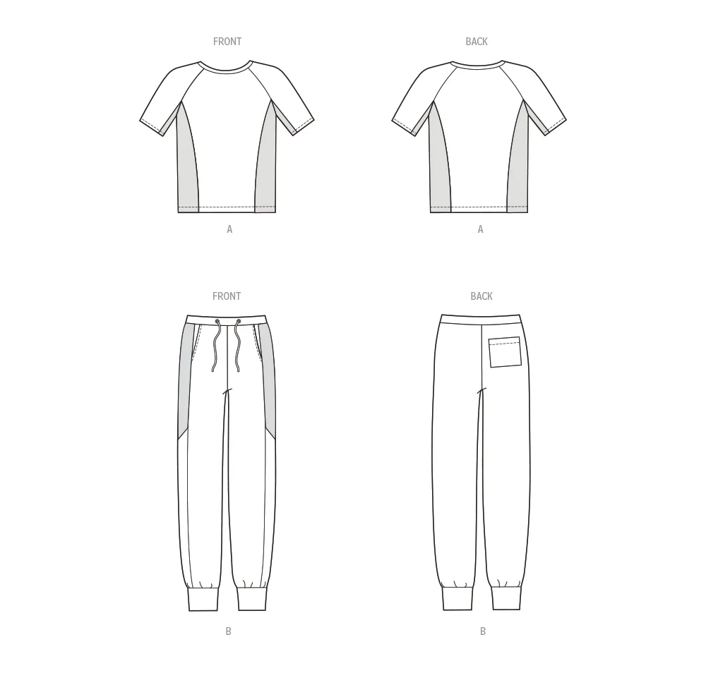 New Look Sewing Pattern N6760 - Men's Knit Top and Pants