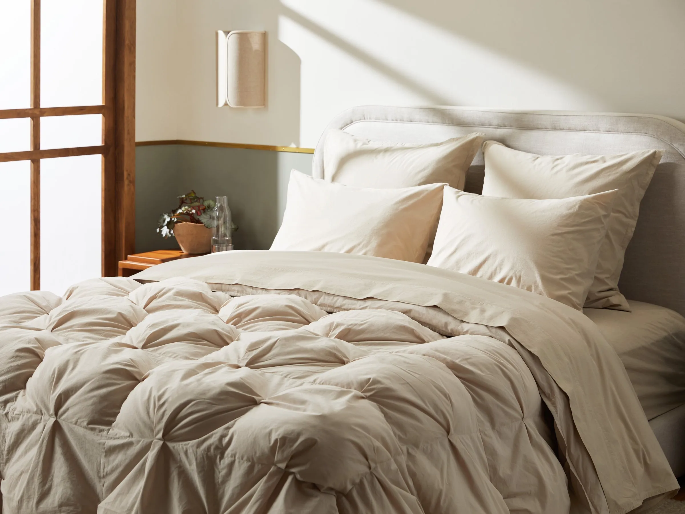 Organic Cotton Puff Comforter (Bone)