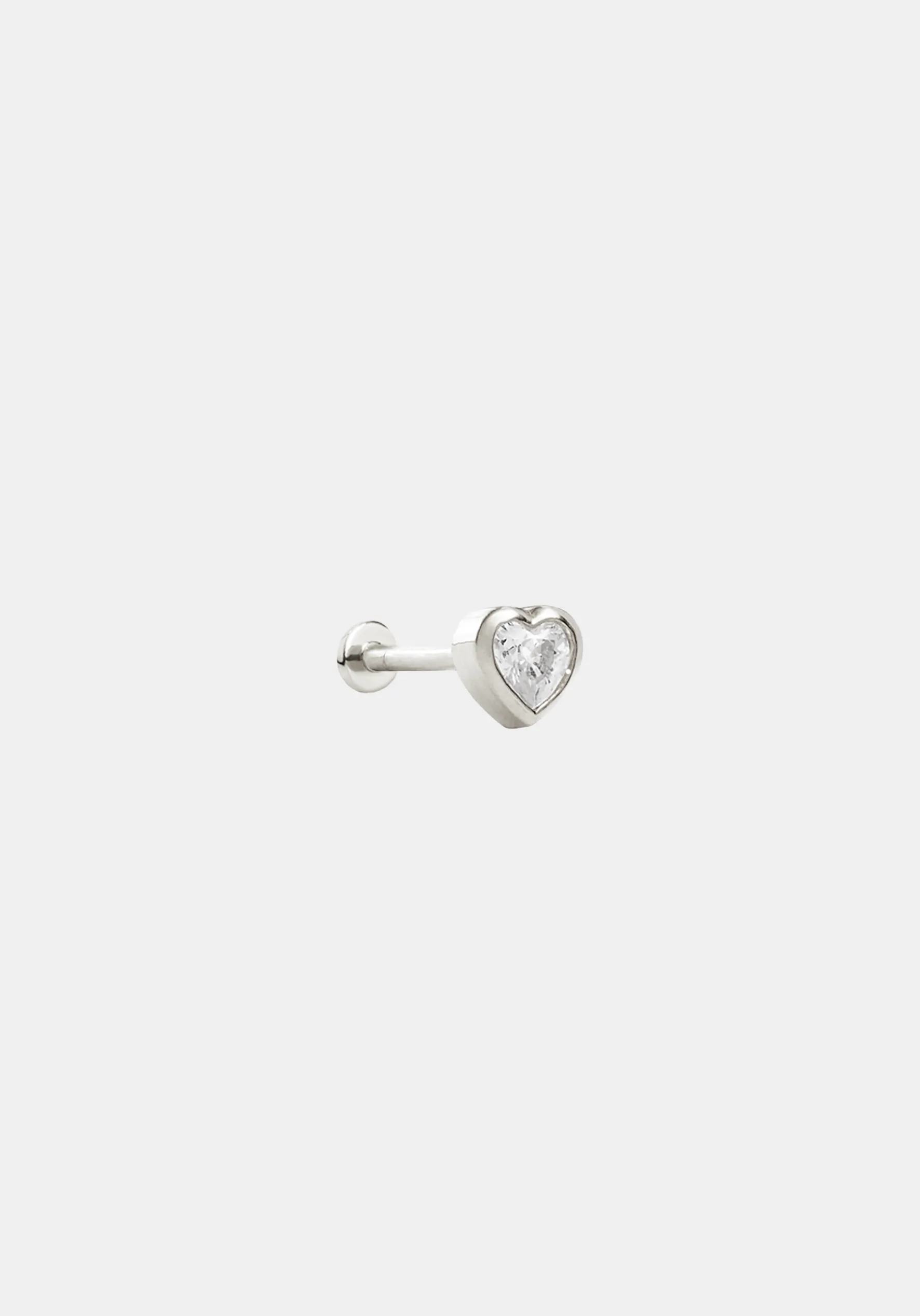 True Love Flatback Stud - Single - Silver